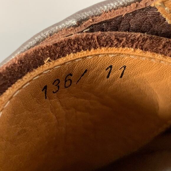 BARNEY\'S NEW YORK Size 11 Brown Pebble Grain Leather Derby Lace-Up Shoes main image 4